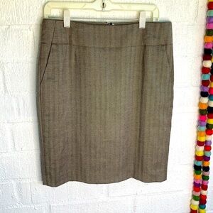 Banana Republic Wool Pencil Work Business Skirt sz 8